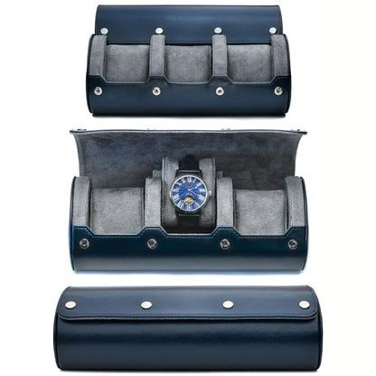 Watch Travel Case ,6 Slot Watch Roll Travel Case Organizer Display - PU Leather Watch Case - Watch Organizer for Men & Women
