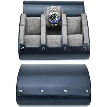 Watch Travel Case ,6 Slot Watch Roll Travel Case Organizer Display - PU Leather Watch Case - Watch Organizer for Men & Women