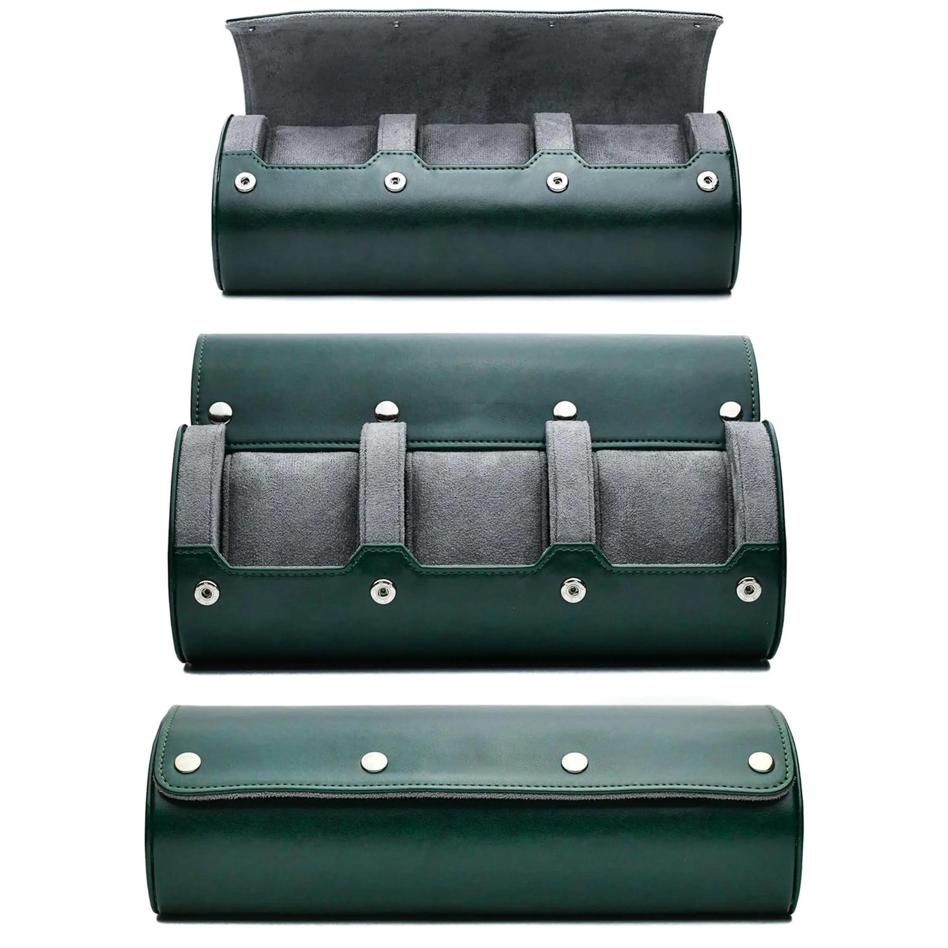 Watch Travel Case ,6 Slot Watch Roll Travel Case Organizer Display - PU Leather Watch Case - Watch Organizer for Men & Women