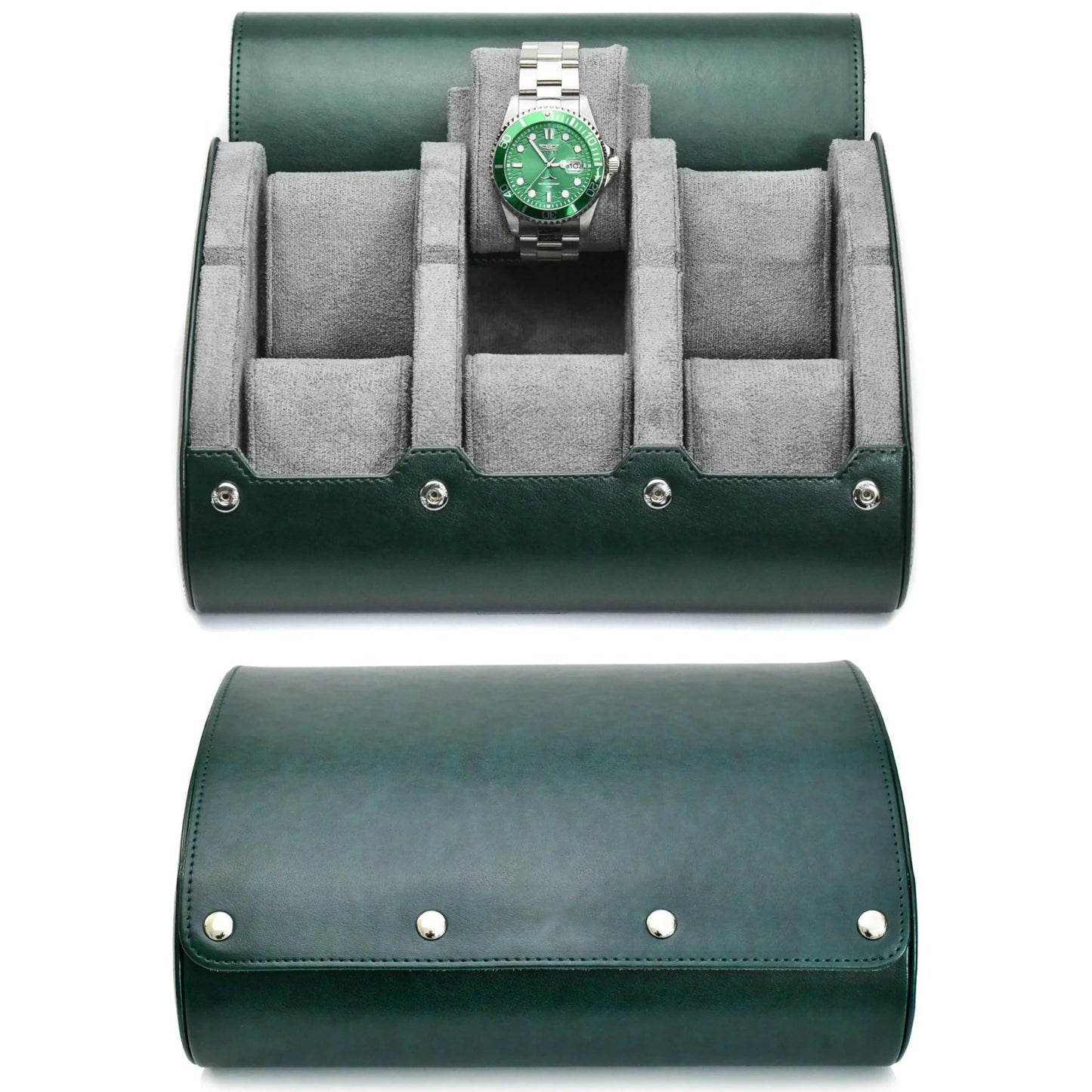 Watch Travel Case ,6 Slot Watch Roll Travel Case Organizer Display - PU Leather Watch Case - Watch Organizer for Men & Women