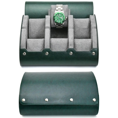 Watch Travel Case ,6 Slot Watch Roll Travel Case Organizer Display - PU Leather Watch Case - Watch Organizer for Men & Women